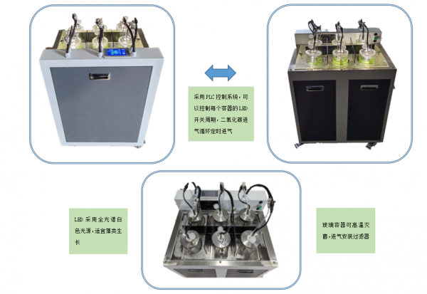6通道柱狀光生物反應器